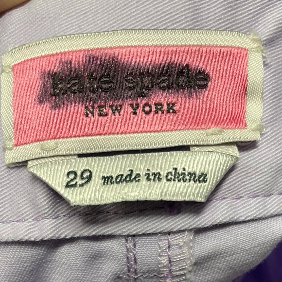 Kate Spade High Rise Wide Leg Pants Button Fly Lilac Purple Size 29 Brand New - Picture 7 of 7